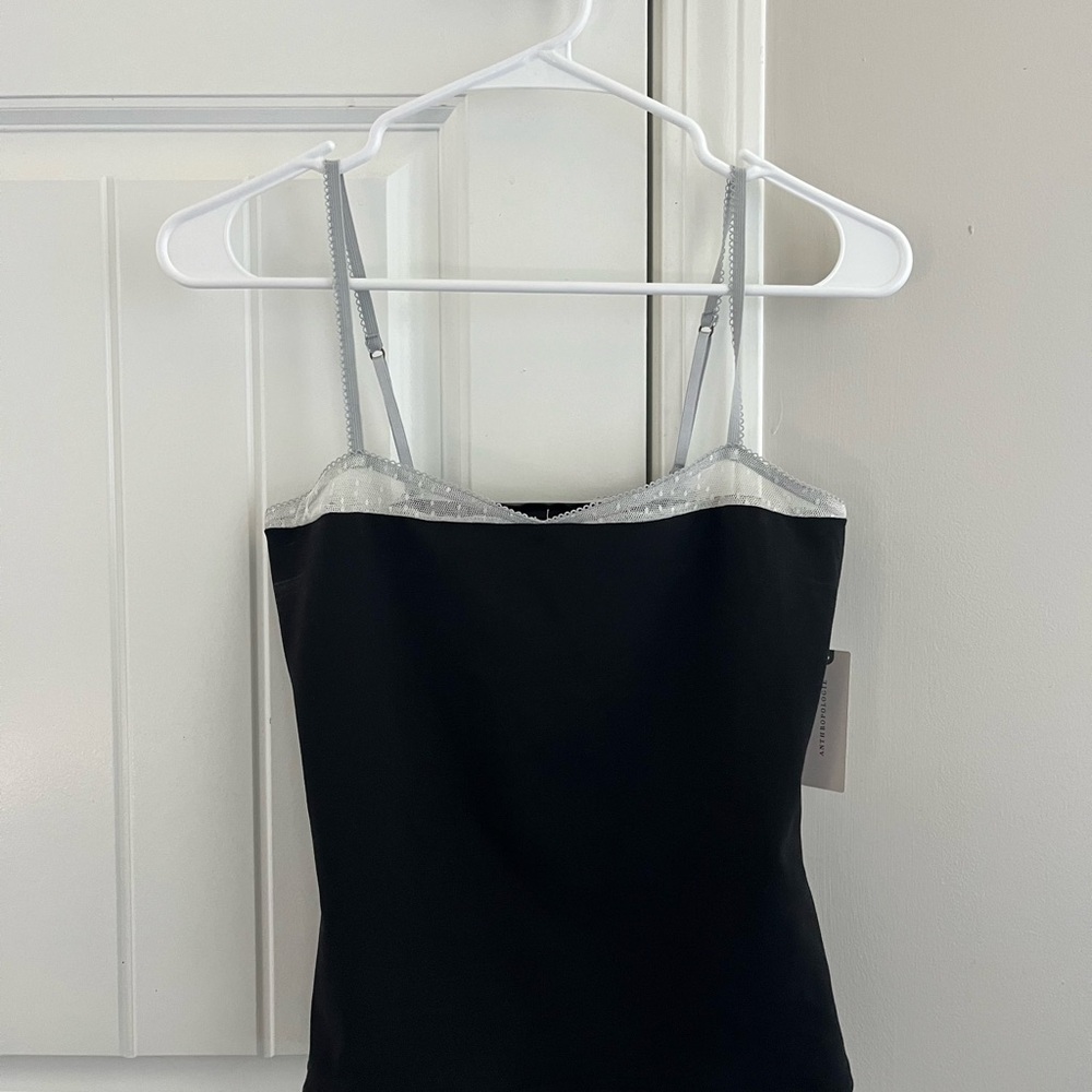 Black Lace Cami Peek A Boo Top
